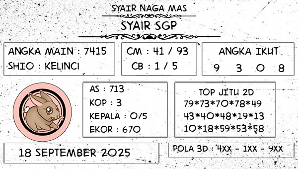 SYAIR NAGA MAS - Syair SGP