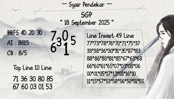 Syair Pendekar - SGP